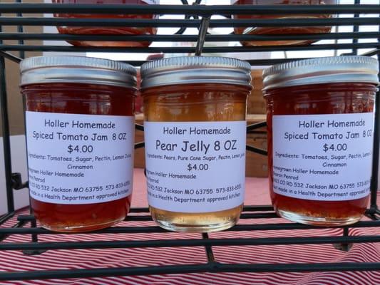 Spiced Tomato Jam and Pear Jelly