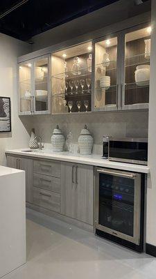 Our beautiful kitchen/bar in our showroom