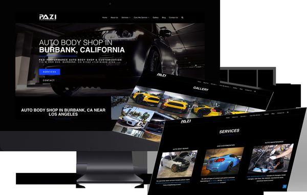 Auto Body Shop and Car Customization Website Design & Organic Search Engine Optimization in Los Angeles