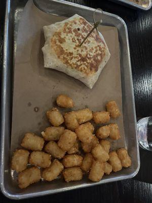 Quesadilla Burger & Tots