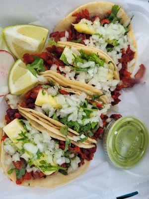 Delicious al pastor tacos!