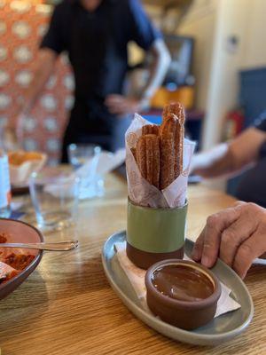 Churros con Oaxacan chocolate