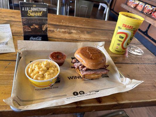 Brisket Sandwich Mac & Cheese