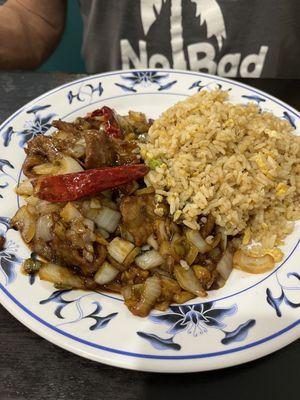 Mongolian Beef with fried rice