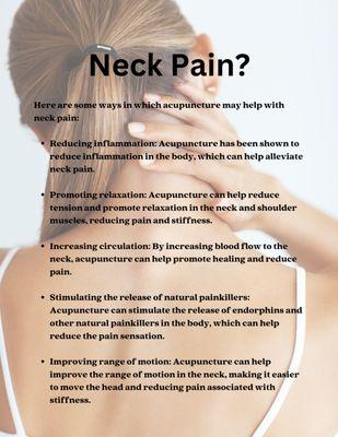 Are you experiencing neck pain? Here is how acupuncture can help!