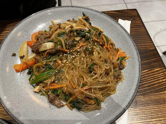 Scrumptious japchae with ribeye