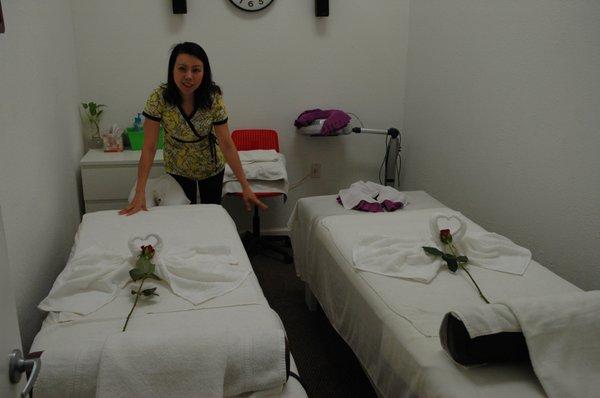 Couples massage room