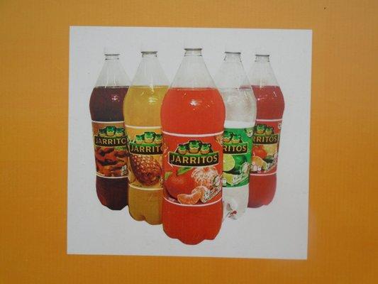 Several Jarritos soda flavors available.