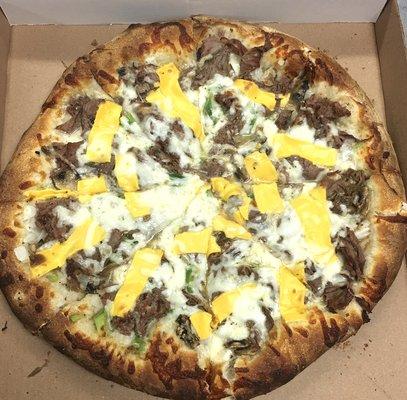 Philly cheese steak Pizza