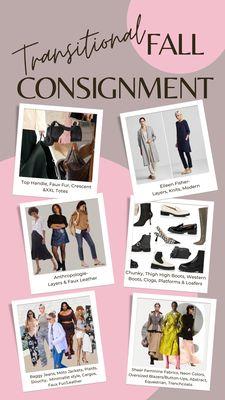 We are looking for Fall Transitional consignment now