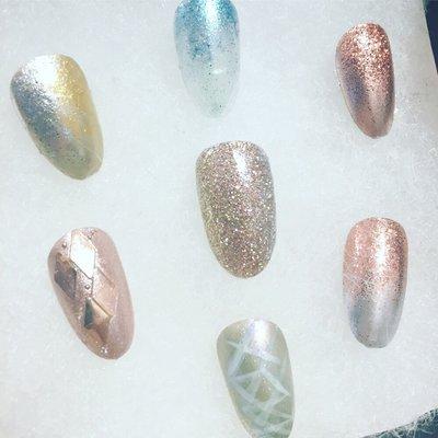 Shimmery nail art inspiration