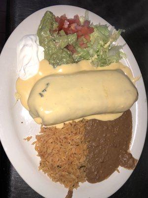 Chimichanga with beef fajitas