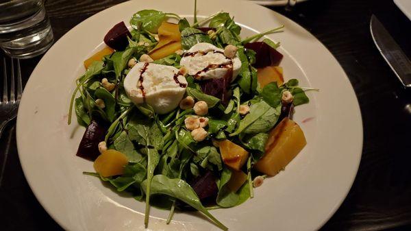 Beet and Burratta entre salad