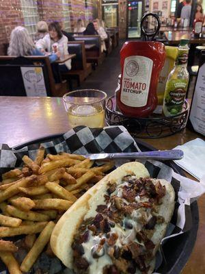 Chili Dog with fries & Soup