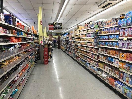 The aisle of sugary foods.