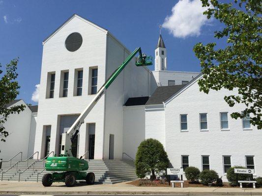 Roswell United Methodist Church painted by Master Painters of America.