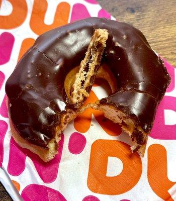 Stroopwafel cookie donut They literally shoved a cookie on a choc frosted donut, kind of lame - dunkin's version of donut crazy...