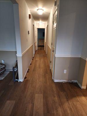 Hallway - AFTER (baseboards not installed yet)