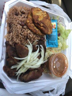 Plate of griot... the smell alone is intoxicating!!