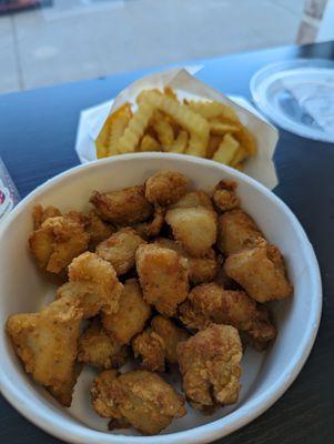 Popcorn Chicken and Fries