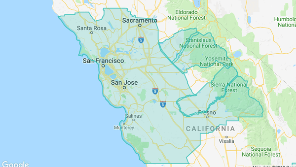 Our service area in Northern California is shown above.