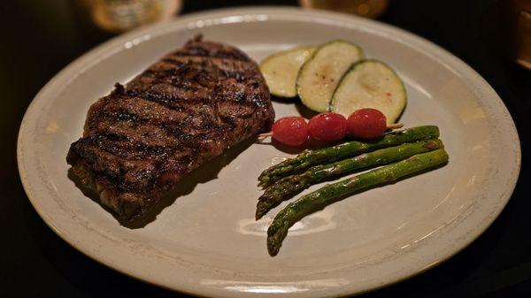 Ribeye and Veggie Side