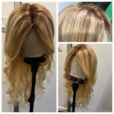 Custom wig coloring, cutting, styling. Wigs for purchase.