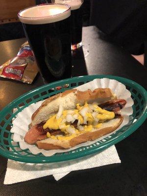 Grilled hot dog - delicious