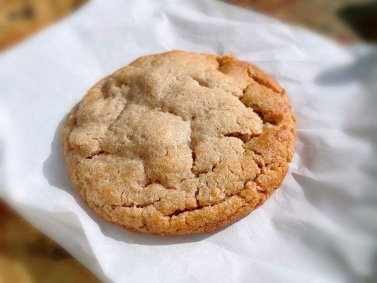 Peanut butter cookie - complementary due to a long wait and that they almost forgot our order.