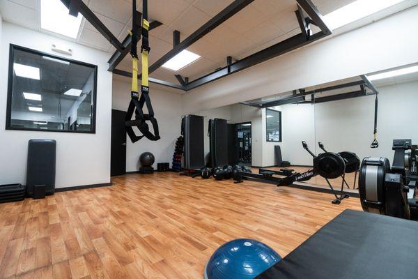 Stretching Room w/ Mats, Foam Rollers, etc