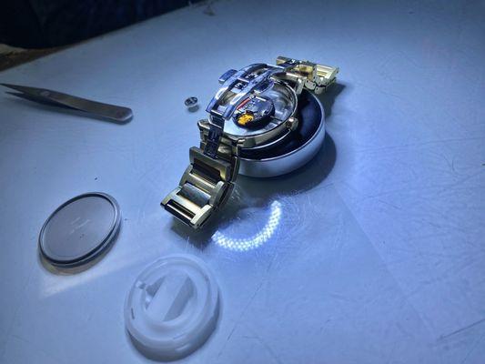 Changing my watch battery.