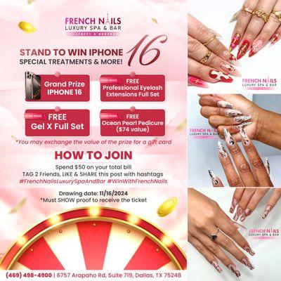 STAND TO WIN  , SPECIAL TREATMENTS & MORE!