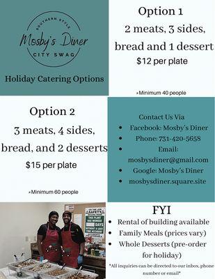 We offer catering as well!