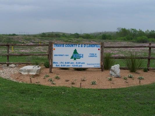 ACTUAL SIGN FOR THE LANDFILL