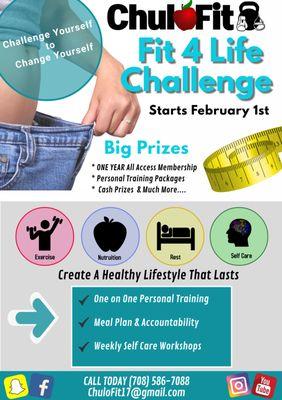 Fitness Challenge Begins February 1st. Call now for details!!