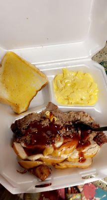 Brisket, chicken, Mac & Chz. Sooo good!