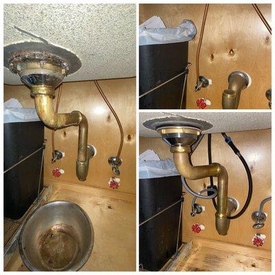 BEFORE & AFTER 

Kitchen sink basket and drain pipes replacement.