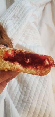 Raspberry filled jelly donut 99 cents or $4 6 pack. It's rare places get the jelly ratio right they did!