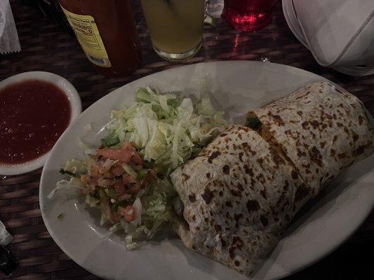 Shrimp burrito