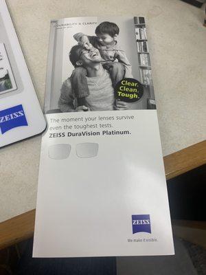 Zeiss DuraVision Platinum Lenses!