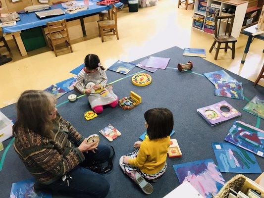 Circle time with Teacher Teenie.