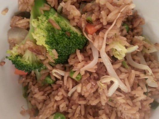 vegetable fried rice. really good! they use tons of big veggies.