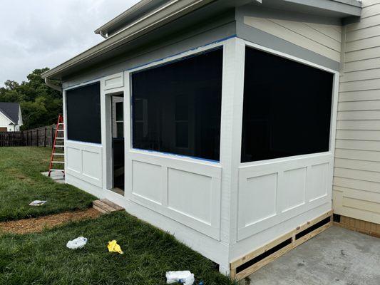 Rescreened porch