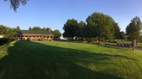 Clubhouse and putting green