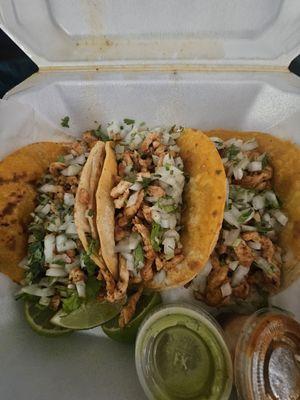 Chicken street tacos