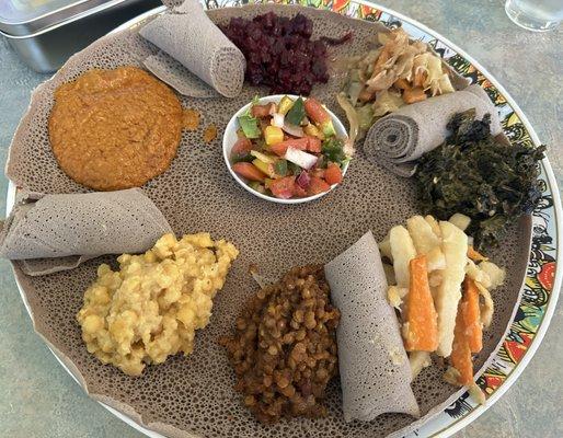 Vegetarian sampler is sublime