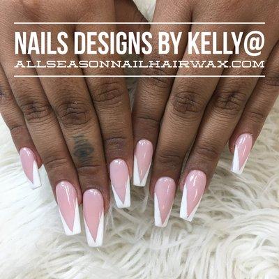 Nails designs by Kelly@
AllSeasonNailHairWax.com