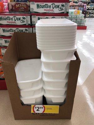 $2.99 foam disposable cooler. 28qt