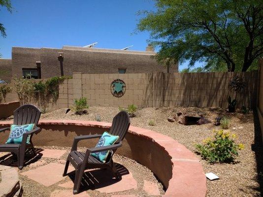 Fire pit seating wall/ tortoise enclosure