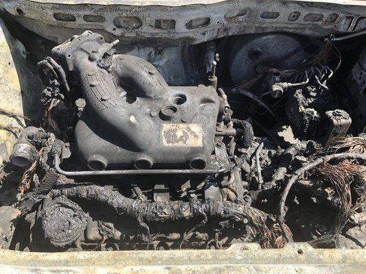 The damage caused this engine that was installed by Midwest Tire & Auto a week later